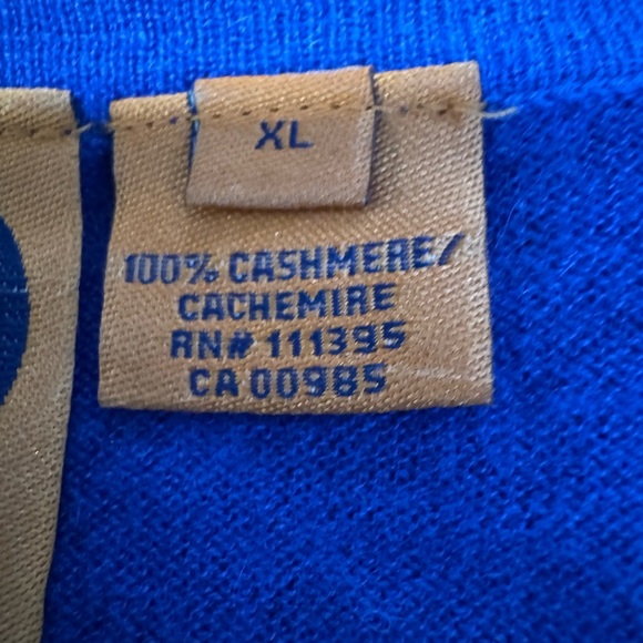 Tory Burch Cashmere Deep Blue Button-Up Cardigan - Picture 7 of 9